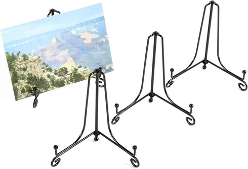 Juvale 4 Pack Iron Easel Display Stand, 5 Inch Decorative Easel for Tabletop, Plates, Pictures, Paintings, Wedding and Party Decor...