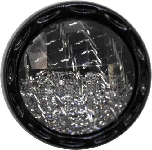 20 pcs Beveled Cut Glass Shiny Silver Sewing Shank Buttons for Coats -25mm -1"...