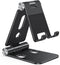 OMOTON Foldable Cell Phone Stand, C4 Portable Aluminum Phone Holder, Adjustable Phone Dock Cradle Compatible with iPhone 13/12/11 Pro Max, Samsung...