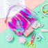 Women Girls Kids Fluffy Fuzzy Bag Plush Tie Dye Rainbow Crossbody Purse Wallet...