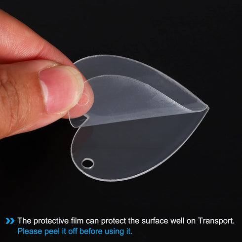 PATIKIL Acrylic Hearts Discs, 10 Pack Plastic Clear Blank Christmas Tree Ornament Keychain Transparent Pendant Hanging Decoration for Custom DIY 5...