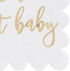 50 Pack 5x5 Inch White Scalloped Napkins with Gold Foil Hello Sweet Baby - Gender Neutral Baby Shower Napkins & Table Decor for Boy Girl Sprinkle ...