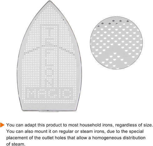 2pcs Iron Cover Non Stick Iron Shoe Aluminum Electric Iron Assistant Tool Iron Sole Plate Accessory Ironing Protector Fits Smaller Than 193mm(Leng...