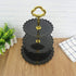 Artliving 3-Tier Plastic Cake Stand Dessert Stand Cupcake Stand Tea Party Serving Platter Black Gold...