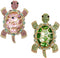2Pcs Sparkly Rhinestone Turtle Brooch Charming Pink Green Accessory for Everyday Elegance Brooch Pin Accessories...