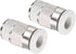 PATIKIL G1/8 Push to Fit 5mm OD Hose Connect Fittings, 2 Pack Straight Coupling Adapter for Gas Pneumatic Air Flow Transition, White & Silver Tone...