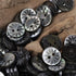 10 Pieces Genuine Black Mother of Pearl Buttons with Flower Pattern for Shirts Dresses Polo DIY Craft (Diameter 11.5MM)...