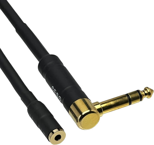 CESS-238 Right Angle 1/4 Inch TRS to 3.5mm Right Angle Adapter,6.35mm Male to 3.5mm Female Stereo Headphone Audio Adapter...