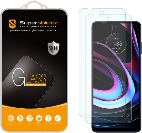 Supershieldz (2 Pack) Designed for Motorola Edge (2021) / Motorola Edge 5G UW Tempered Glass Screen Protector, Anti Scratch, Bubble Free...