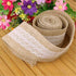 CCINEE 5.4 Yards Natural Jute Burlap Ribbon Roll with White Lace Trims Tape for DIY Crafts Wedding Decoration...