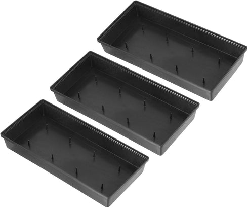 PATIKIL Plastic Design Bowl 3 Pcs 11" Flower Arrangement Base for Decorating Black...