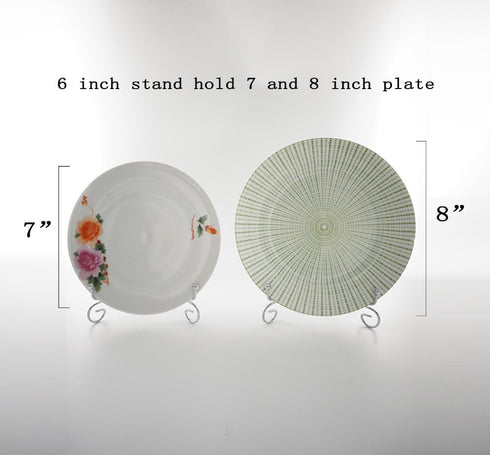 Artliving (2 pack 6" Iron Plate Stand, Silver Iron Easel Plate Display Photo Holder Stand, Displays Picture Frames, Cookbooks, Decorative Plates, ...