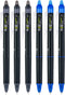 PILOT FriXion Synergy Clicker Retractable & Erasable Gel Ink Pens, 0.5mm Extra Fine Point, 6-pack (Black/Blue)...