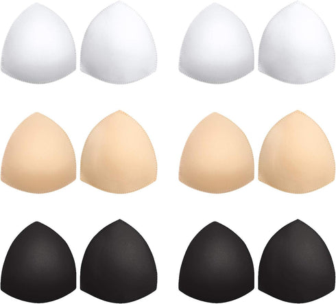 Awpeye Bra Pads Inserts 6 Pairs, Bra Cups Inserts, Removable Breast Enhancers Inserts for Women...