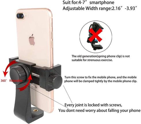 PellKing Mobile Phone Chest Mount Harness Strap Holder Cell Phone Clip Action Camera POV for Samsung iPhone Plus etc......