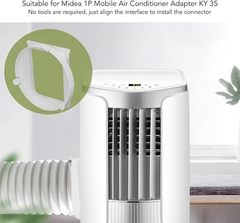 6 inch Portable Air Conditioner Exhaust Hose Coupler Adapter with Adjustable Joints for Midea 1P Mobile Air Conditioner Adapter KY 35, Genericzgra...
