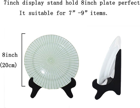 Artliving Black 7" Wood-like Plastic Easels Plate Display Stands Picture Frame Stand Holder-Set of 4...