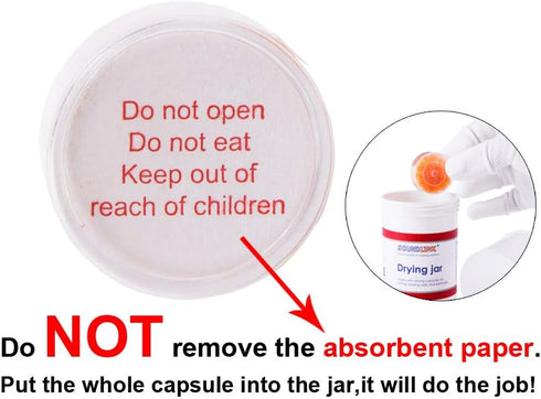 Hearing Aids Drying Kit Drying Jar Drying Dehumidifier Dryer (Two Cards Drying Capsules and One Drying Jar) (60 * 85mm)...