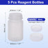 PATIKIL 5 Pcs 50ml Reagent Bottles, PE Wide Mouth Round Graduated Bottles with Screw Cap for Lab Water Reagent Liquids Solid Sample Storage Seal, ...