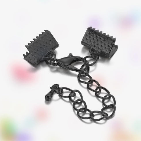 150pcs Pinch Crimp Ends for Jewelry Making,Ribbon Clamp End Bracelet Clamps Crimp Ends Leather Fastener Clasps for DIY Choker Anklets Crafts (Gun ...