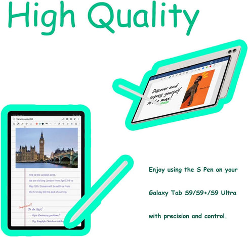 Galaxy Tab S9 Stylus Pen Replacement for Samsung Galaxy Tab S9,S9 Plus,S9 Ultra S Pen,Tab S9+,Tab S9 Ultra,All Versions Stylus Touch S Pen +Tips (...