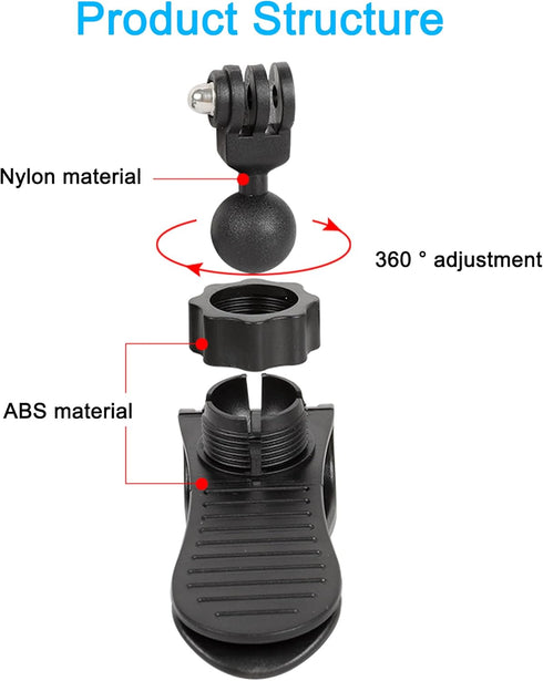 PellKing Car Sun Visor Mount VLOG/Video Holder for iPhone Samsung Cell Phone GoPro Insta360 X4 X3 X2 X RS R AKASO DJI Osmo Action 3 2 Camera and A...