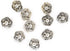 20 pcs Faux Pearl Core Silver Electroplated Openwork Metal Weaving Flower Sewing Shank Buttons - 20mm - 13/16"...
