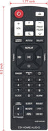 AKB74955362 Replace Remote fit for LG CD Home CK56 CKS57F CK99 Cks99f CL65 OK45 OK55 OK75 OK99 OL100 OL45, Sub Remote COV30748165...