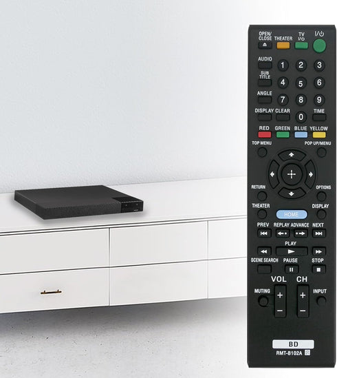 RMT-B102A Replaced Remote fit for Sony Blu-Ray Disc DVD Player BDP-S350 3-452-775-11(1) BDP-BX1 Rmt-b102p Rmt-b103a BDPS5000ES BDP-S550 148064911...