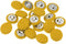 20pcs 24L Fabric Cloth Covered Button 15mm Round Holes Metal Shank Sewing Buttons for Suits Dress Blouses, Yellow...