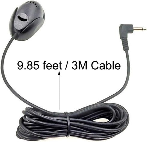 3.5mm Car Microphone with 9.85 Feet Assembly Cable Mic for Head Unit Bluetooth Enabled Stereo, Radio, GPS and DVD...