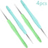 4 Pcs Dreadlock Crochet Hooks for Hair 0.5 mm 0.75 mm Dreadlock Crochet Needle Tools for Locs Braid Hair Weaving Craft Accessories...