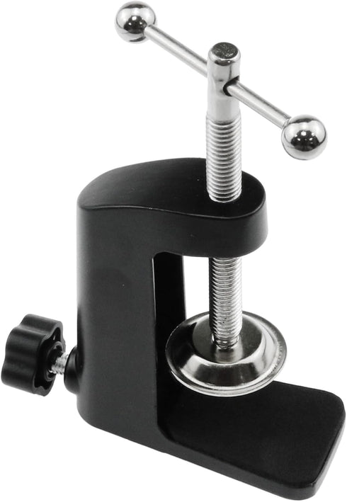 1PCS Black Aluminum Alloy Desk C-Clamp Desk Light Mounting Cantilever Bracket With Adjustable Screws for Microphone Arm and Desktop Table Lamp...
