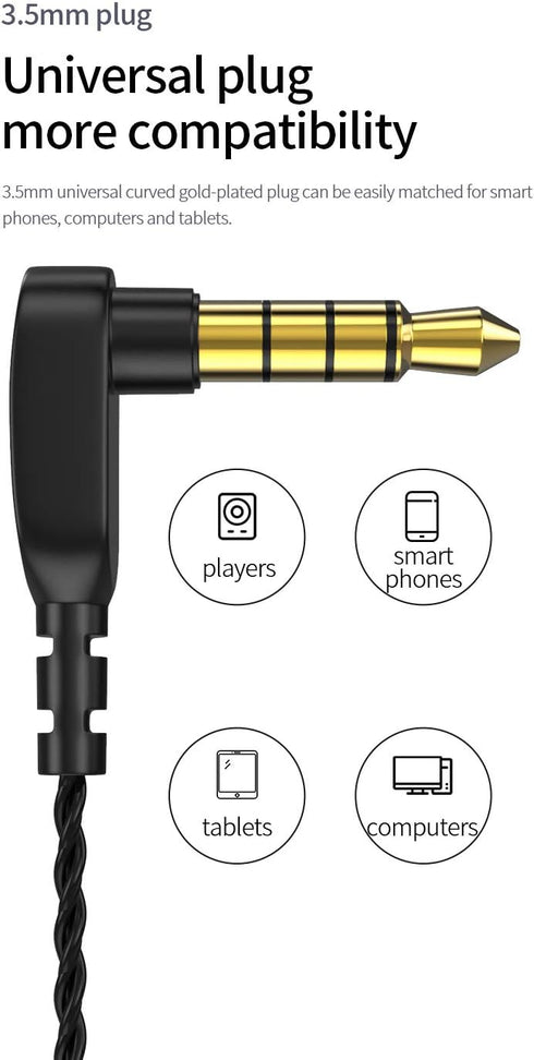 keephifi in-ear Headphones BLON BL01 10mm Bio-Fiber Diaphragm Earphones for Powerful Sound, HiFi Bass Noise-canceling, No Latency Earbuds for Game...