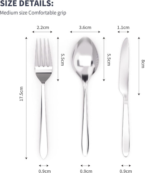 9 Piece Set Western Style Tableware Reusable Cutlery Set, Travel Paraphernalia, Stainless Steel Western Food Steak Knife, Fork, Spoon Set Portable...