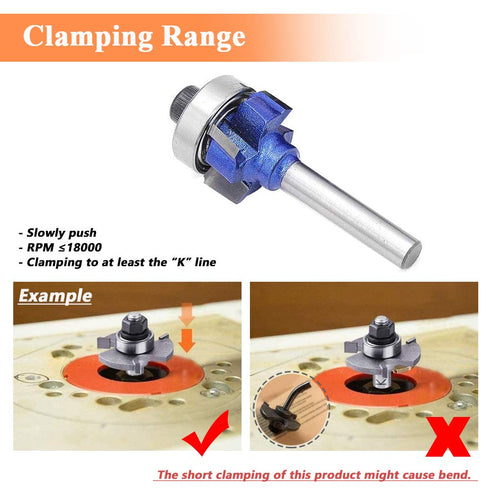 Mesee 4-Teeth Round Over Router Bit, 1/4 Inch Shank Corner Rounding Edge Trimming Router Bit Woodworking Milling Cutter Tool with 5/128 Inch Radiu...