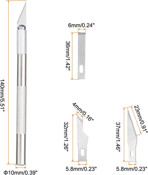 Exacto Knife Set, Cutting Mat Kit, 108Pcs Hobby Knife Exacto Knife with 2 Craft Hobby Knife and 94 Spare Exacto Blades for Art, Scrapbooking, Sten...