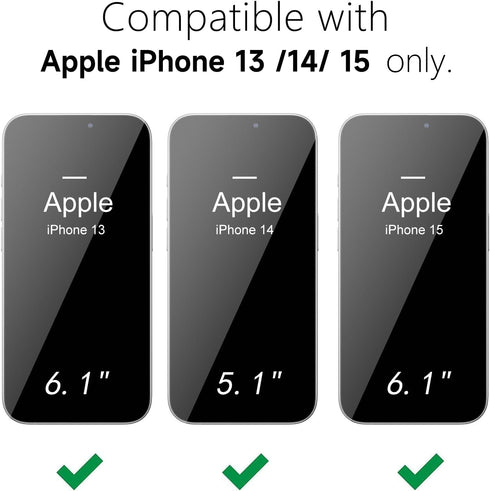 oakxco Thin Slim Clear case for iPhone 15 iPhone 14 iPhone 13 Case, Transparent Hybrid Hard Shell Plastic & Soft Silicone Rubber Bumper, Non-Yello...