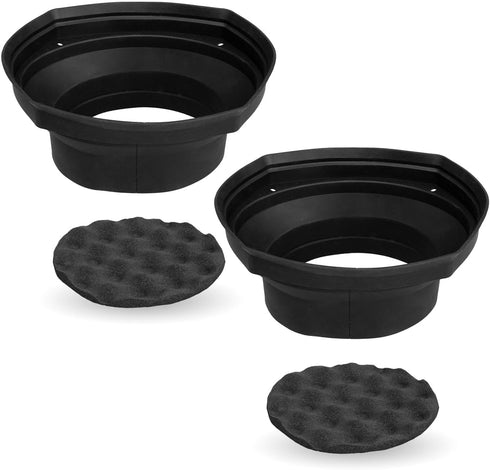 NVX XBAF68 2 Piece Universal 6" x8” and 5"x7" Silicone Rubber Speaker Baffles with Self Adhesive Foam Base Pad......