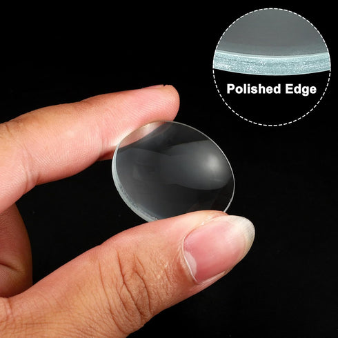 PATIKIL 5cm Focal Length 30mm Double Convex and 7.5cm Focal Length 30mm Double Concave Lens 1 Set, 2 Pack Glass Optically Polished Round Edges Len...