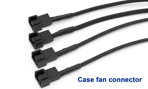 Molex to 4 Pin Fan Adapter for 3 Pin 4 Pin PC Case 12V Cooling Fans Molex to Fan Splitter Power Cable, 13 inch (1 Pack(1 to 4))...