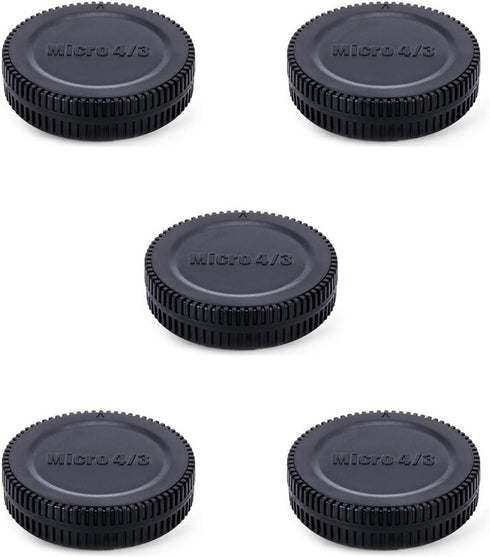 Camera Rear Lens Cap & Body Cap Cover for M4/3 MFT Mount on Olympus OM-5 OM-1 E-M10 Mark IV III E-M5 Mark III II E-M1 Mark III II E-PL9 E-PL8 Pana...