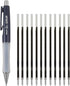 Pilot Dr. Grip Retractable Ballpoint Pens, Medium Point, Navy Barrel with Blue Ink, Single Pen with 12 Blue refills...