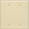 Leviton 80525-I 2-Gang No Device Blank Wallplate, Midway Size, Ivory......