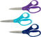 Fiskars 7" Student Scissors for Kids 12+ (3-Pack) - Scissors for School or Crafting - Back to School Supplies - Purple, Blue, Turquoise...
