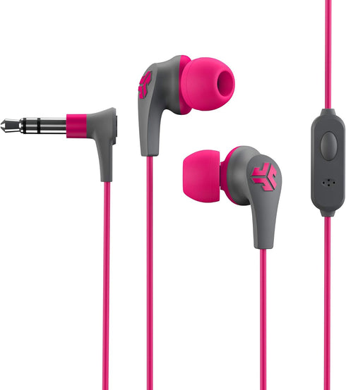 JLab JBuds Pro Signature Earbuds, Pink, Titanium 10mm Drivers, Music Controls, Universal Mic, Custom Fit with Cush Fins......
