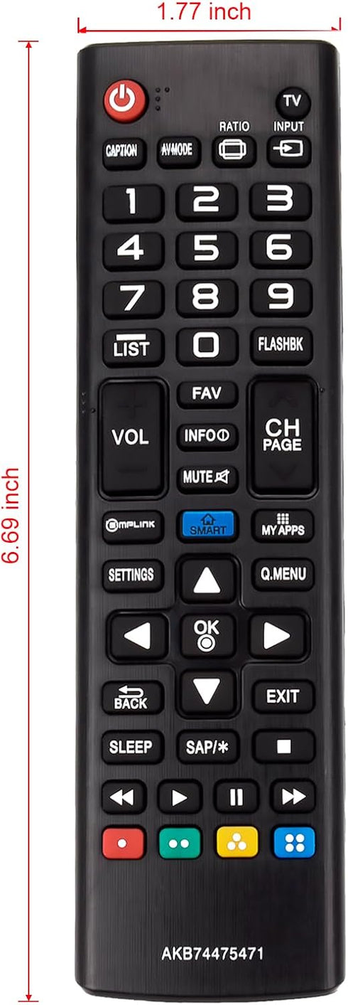 New AKB74475471 Replace Remote fit for LG LCD LED TV 50LF6090 55LF6090 60LF6090 AD1080 55LF6100 60LF6100 32LF580B 32LF5800 42LF5800 49LF5900 49LF6...