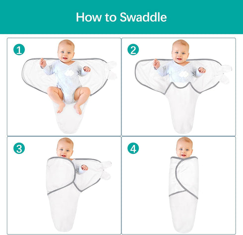 Biloban Baby Swaddles 0-3 Months for Girls, Baby Swaddle, Newborn Swaddle, Cotton Swaddle Blanket, Newborn Essentials, Grey & White, 2 Pack...