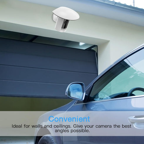 HOLACA Sun Rain Shade Camera Cover for Stick Up Cam, Camera Shield for Resistant UV White...