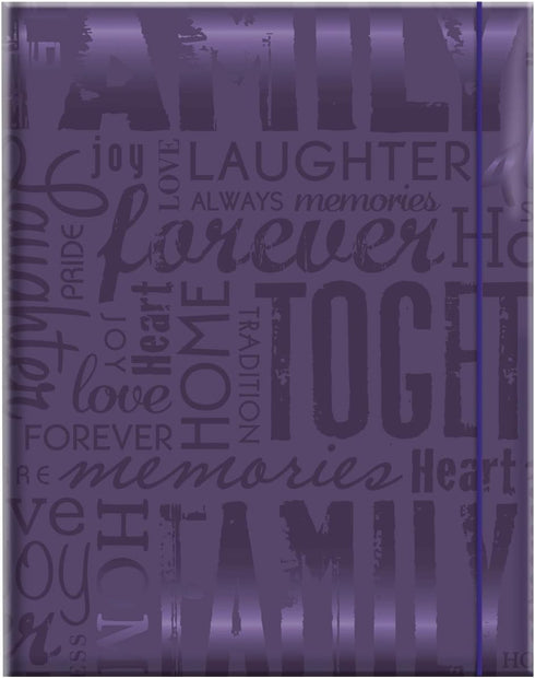 MCS Embossed Family 100-Pocket 4x6 Photo Album, Purple...